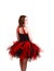 Ballerina in red and black dress.