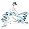 Ballerina sitting. vector