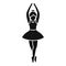 Ballerina training icon simple vector. Ballet dance girl