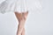 Ballerina white tutu dance exercise performance light background