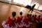 Ballerinas attending an exercise.