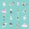 Ballet And Ballerinas Isometric Icons