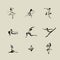 Ballet Chinese brush icon drawing