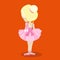 Ballet Class Girl Blond Back 04