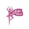 Ballet dance school logo template.