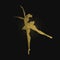 Ballet dancer girl gold glitter splash background