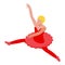 Ballet dancer icon, isometric style