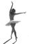 Ballet dancer performing in studio