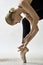 Ballet dancer posing in studio