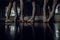 ballet dancers in class legs feet mirror floor shoes