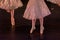 Ballet Dancers with Classical Dresses performing a ballet on Blur Background