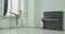 Ballet dancers practicing adagio in rehearsal room