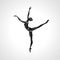 Ballet girl. Art gymnastics dancing woman