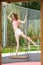 Ballet girl dancer outdoors