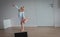 Ballet or gymastics lesson online. Remote learning for kids.