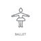 Ballet linear icon. Modern outline Ballet logo concept on white