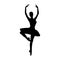 Ballet logo for ballet school, dance studio. vector illustration.