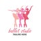ballet logo for ballet school. vector illustration