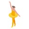 Ballet music dancer icon, isometric style