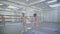 In ballet school children play and dance funny and move their hands.