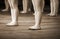 Ballet school fragment with little girls legs