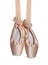 Ballet shoes. Elegant pointes on white