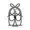 Ballet shoes line icon, concept sign, outline vector illustration, linear symbol.
