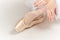 ballet shoes silhouette of a woman performance grace close-up
