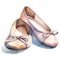 ballet shoes watercolor illustration