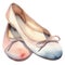 ballet shoes watercolor illustration