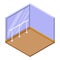 Ballet training room icon, isometric style