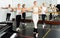 Ballet troupe choreographic dance in class