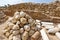Ballista stones in the Apollonia in Israel