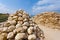 Ballista stones in the Apollonia in Israel