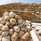 Ballista stones in the Apollonia in Israel