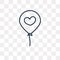 Ballon vector icon isolated on transparent background, linear Ba