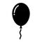 Balloon.Air Balloon icon isolated. Modern simple flat birthday baloon sign. Celebration, internet concept. Trendy vector helium ba