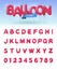 Balloon Alphabet Realistic Icon Set