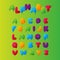 Balloon alphabet vector set.