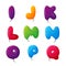 Balloon alphabet vector set.