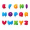 Balloon alphabet vector set.