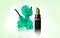 Balloon animal green dog with lipstick