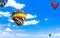 Balloon Beautiful colorful hot air balloon flying in the vast sk