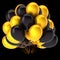 Balloon bunch colored yellow black