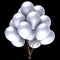 Balloon bunch white birthday party decoration festive glossy