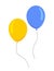 Balloon colorful ballon vector flat cartoon birthday party.