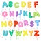 Balloon colorful font for kids. Letters from A to Z for birthday