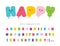 Balloon comic font for kids. Kawaii colorful ABC letters and numbers. Bold cartoon alphabet for birthday and holidays