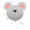 Balloon Cute Kawaii Koala, Koala Bear. Animal isolated on a white background. Vector