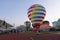 Balloon festival in stadium at daytime